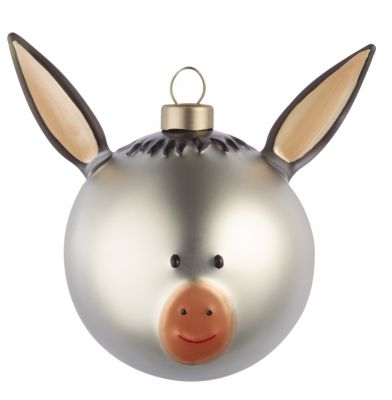 Alessi Weihnachtskugel Esel: Dekorative Christbaumkugel mit Esel-Motiv für festliche Weihnachtsdekoration.